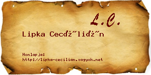 Lipka Cecílián névjegykártya